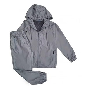 เสื้อแจ็คเก็ตและกางเกงวิ่งกลางแจ้งสำหรับผู้ชายฤดูร้อน  ไซส์ใหญ่ ระบายอากาศได้ดี น้ำหนักเบา ผลิตจากผ้าโพลีเอสเตอร์/ไนลอน - Product Image 5