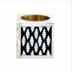 Quemador de incienso Bakhoor de madera con incrustaciones de hueso y nácar, ecológico, de artesanía natural de la India - Product Image 1