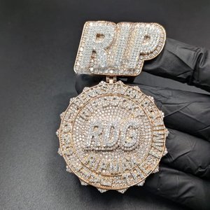 จี้ห้อยคอแบบสั่งทำพิเศษ เงินแท้ 925 ประดับเพชรโมอิสซาไนต์ VVS ระดับ Iced Out รูปทรงเหรียญกลม สไตล์ฮิปฮอป - Product Image 5