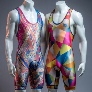 Weightlifting Sublimation Wrestling <b>Singlet</b> 100% Polyester Athletic Wear Wrestling Suits <b>Men</b> Workout Fitness Wear Wrestling Suit - Product Image 5