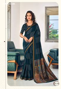 Best Fabric New Variety Premium Collection Cotton Silk with Printed Design <b>Saree</b> & <b>Blouse</b> Collection Worldwide Supplier - Product Image 3