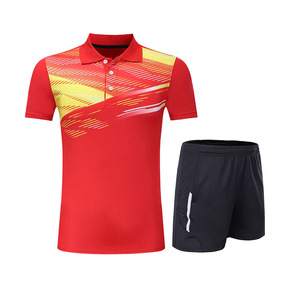 Men's Premium Quality Printed <b>Tennis</b> Uniforms Quick Dry Anti-UV 100% Polyester Fabric Comfortable Breathable Digital Printing - Product Image 1