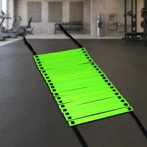 Bright Green Portable Agility Ladder Flatfoot Ladder Drill <b>Strip</b> for Football Soccer Speed Training - Product Image 5