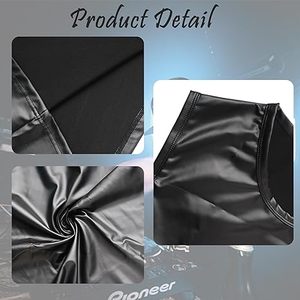 Gilet en similicuir brillant pour homme, sans manches, coupe ajustée, formel, écologique, respirant, idéal pour les soirées - Product Image 3