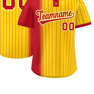 Maillot de baseball pour hommes entièrement personnalisé en polyester/nylon, protection UV, noms/numéros d'équipe personnalisés, antibactérien, séchage rapide, manches courtes - Product Image 5