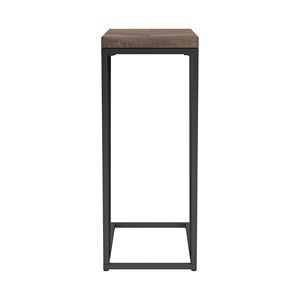 Tavolo Console Rustico con Motivo a Spina di Pesce e Dettagli in Nero Sabbiato - Product Image 4