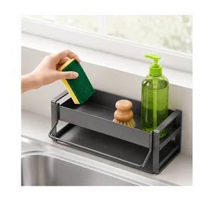 Manufacture High Quality Stainless Steel Sponge Holder With Drain Board stylish kitchen Counter Decorative Draining <b>Rack</b> - Product Image 1