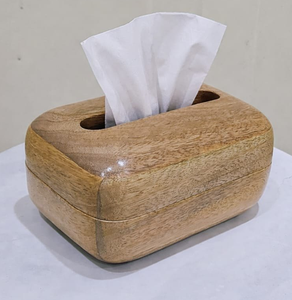 Boîte à mouchoirs en bois au design attrayant, qualité supérieure, fabriquée à la main, rectangulaire, pour la décoration de la maison et de la table. - Product Image 6