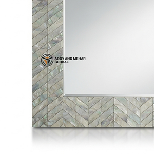 Espejo de Pared Decorativo con Incrustaciones de Madreperla – Espejo de Mosaico de Conchas Hecho a Mano para Venta al Por Mayor - Product Image 4