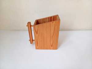 Porte-ustensiles de cuisine en bois vintage peint à la main, décoration rustique pour la maison - Product Image 2