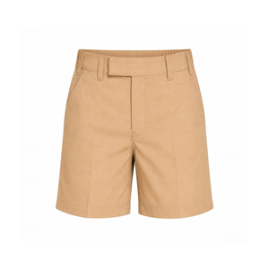 Pantalones cortos de uniforme escolar para niños, color marrón arena, cintura elástica, pantalones casuales, shorts de poliéster y algodón, empaque personalizado - Product Image 1
