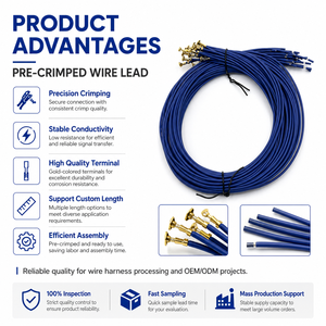 Kabel Pre-Crimped, Kabel Harness Kustom, Perakitan Kabel, Konektor Terminal Tembaga, Kabel OEM ODM, Pasokan Pabrik - Product Image 3