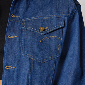 New Arrival Women's <b>Cropped</b> <b>Denim</b> <b>Jackets</b> Elastic Splice Casual Jean Top Long Sleeve Fashion Wear - Product Image 6