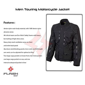 Chaqueta de Motociclismo Impermeable de Cordura Hecha a Medida para Hombre, Chaqueta de Aventura con Protección CE Reforzada - Product Image 3