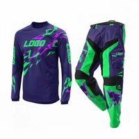 Ensemble de motocross Plada Sports : pantalon et maillot pour moto tout-terrain, BMX, en Spandex et Polyester, faible MOQ, vêtements MX abordables