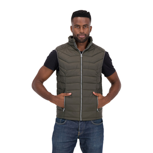 2026 Latest Wholesale High Quality Custom Made Mens Premium Eco-Friendly PU Leather Shell Polyester Filled Quilted Vest - Product Image 1