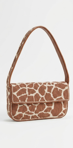 Women's <b>Canvas</b> Fold Over <b>Handbag</b> With Animal Print Single Strap Casual Flap Closure Daily Use Style - Product Image 6