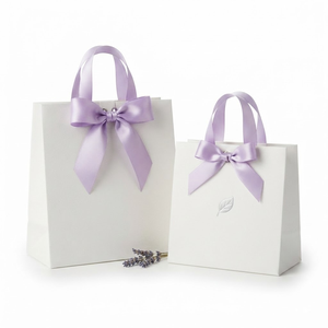 Cinta de satén de una sola cara de 25 mm, color lavanda morado claro, directo de fábrica, 5 rollos x 8 metros, para cestas de regalo, decoración nupcial, exhibición en tiendas - Product Image 3