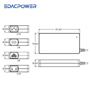 อะแดปเตอร์แปลงไฟ EDAC POWER 44~56V 200W 4.54A AC/DC รุ่น EA1232XH สำหรับใช้งานกับอุปกรณ์ ITE พร้อมมาตรฐานประสิทธิภาพระดับ VI / CoC Tier2 - Product Image 2