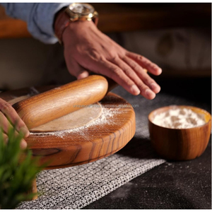 Ensemble classique de chakla belan en marbre blanc |   Planche à roulettes et goupille à finition lisse |   Essentiel élégant pour la cuisine et la pâtisserie - Product Image 2