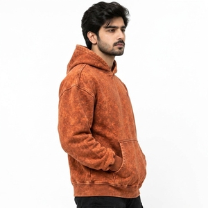 Sudaderas con Capucha para Hombre, Estilo Acid Wash, Prendas Urbanas Premium con Acabado Retro Desgastado, Felpa de Algodón Suave, Capucha Cómoda, Costuras Reforzadas, Personalizables - Product Image 2