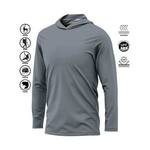 Customized Dropshipping UPF 50 Quick Dry Breathable 100% Polyester Fishing Sunscreen <b>Hoodie</b> <b>Summer</b> Men's Ultra <b>Thin</b> Sports - Product Image 2