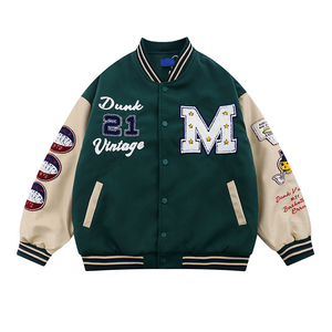 Custom Oversized Graphic Varsity <b>Jacket</b> for <b>Men</b> – Black & <b>White</b> High-Contrast - Product Image 2