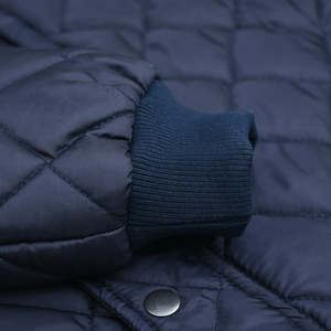 Veste matelassée marine pour homme avec fermeture boutonnée, col rabattable, coupe-vent décontracté, vêtement d'extérieur d'automne, coupe régulière - Product Image 5