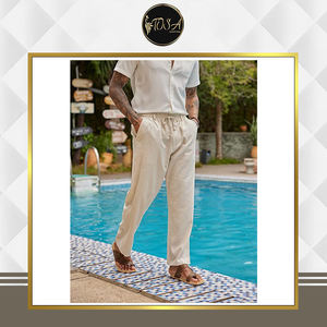 Pantalones de Lino Sueltos, Ligeros, Impermeables, de Secado Rápido, Antiarrugas, de Diseño Moderno, con el Más Alto Estándar de Calidad Superior - Product Image 3