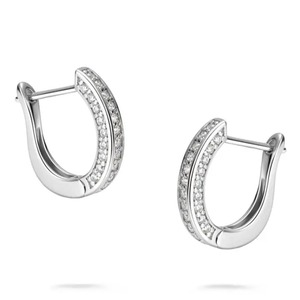 925 Moissanite Round Cut Design Hoop Diamond <b>Earrings</b> in 18K White Gold Plated Diamond <b>Earring</b> Fine Jewelry <b>for</b> Daily Wear - Product Image 1