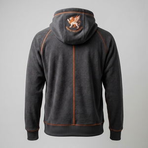 Heavy Weight Polar Fleece 320 GSM Men's <b>Hoodie</b> Custom Logo <b>String</b> Zipper Streetwear Men's <b>Hoodie</b> - Product Image 2
