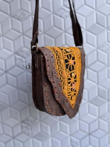 Banjara กระเป๋าสะพายหนังแท้มีสไตล์สไตล์สไตล์ยิปซีกระเป๋าถือทำมือหลากสีสำหรับผู้หญิง - Product Image 2