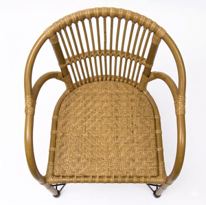 Meubles de salle à manger modernes européens, chaise à bras en rotin naturel, chaise à bras Mandalio de style rustique avec matériaux de haute qualité - Product Image 4
