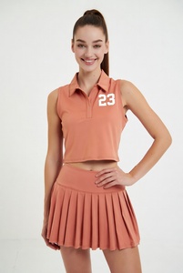 Uniformes de Tenis para Mujer, Shorts y Camiseta, Color Personalizado, Impresión a Color, 100% Poliéster, Anti-UV, Secado Rápido, Transpirable, Ecológico - Product Image 6