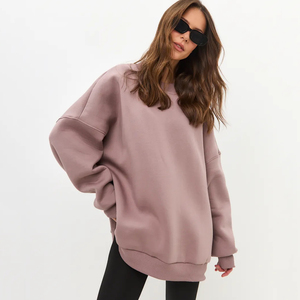 Sudadera básica y cómoda para el día a día, sudadera lisa para mujer, top informal minimalista con cuello redondo, sudaderas ligeras para mujer - Product Image 5
