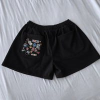 Shorts de nuit personnalisés pour femmes grandes tailles, en polaire douce, taille élastique, imprimé brodé, col à capuche, mignon, sexy, teint en pièce