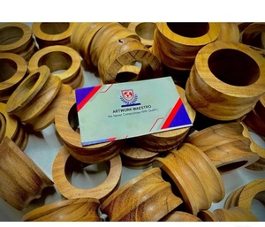 <b>Indian</b> crafted new wood napkin <b>ring</b> here ethnic design bohemian article table decor wedding party event - Product Image 1