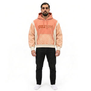 Sweat-shirt à capuche personnalisé pour homme, design uni, poche, coupe classique, vêtements décontractés d'hiver, 100% coton, respirant, polaire écologique - Product Image 1