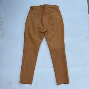 Handmade Slim Fit Cowhide <b>Leather</b> Pants – Biker Streetwear - Product Image 2