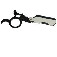 Rasoir droit professionnel Maclura à demi-lame, mini rasoir à lame unique en acier inoxydable importé pour hommes, couleur personnalisable