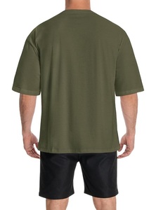 Nouveau design de t-shirt décontracté pour homme 100% coton, manches courtes, col rond, épaules tombantes, imprimé, grande taille, fabriqué au Bangladesh. - Product Image 4