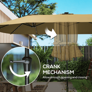 Outdoor Patio Half Solar Umbrella for Better Sun Protection - Product Image 6