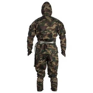 Tenue de Camouflage Ninja Professionnelle Shinobi – Ensemble Complet d'Entraînement Arts Martiaux Tactique Guerrier Cosplay avec Capuche et Masque - Product Image 2