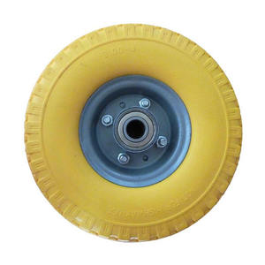 Roue utilitaire anti-crevaison en polyuréthane de 10 pouces (300x4) fabriquée au Vietnam avec roulements robustes pour chariot à main - Product Image 1