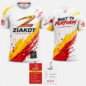 เสื้อยืด ZIAKOT รุ่นใหม่ ออกแบบสำหรับผู้ชาย สีชมพูฟ้าขาว สำหรับออกกำลังกาย - Product Image 6