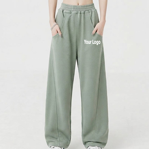 Pantalones Deportivos de Alta Calidad, Modernos, de Encaje, Color Sólido, Transpirables, Corte Regular, Estilo Hip Hop, Pierna Ancha, para Invierno - Product Image 1