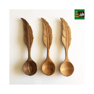 Cuchara de Madera Tallada a Mano con Diseño Navideño de Santa Claus, Muñeco de Nieve y Reno, Cuchara Decorativa para Servir en la Mesa Navideña - Product Image 2