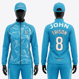 Chaqueta Deportiva de Fútbol para Mujer, 280GSM, Material de Poliéster Suave de Alto Rendimiento, Azul Marino, Corte Ajustado, Manga Larga, Cierre Completo, Logotipo Termosellado - Product Image 4