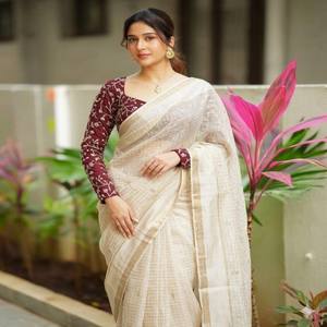 VASTRA COTTAGE Sari de fiesta de viscosa pura con trabajo de lentejuelas de terciopelo brillante, sari de diseñador premium para bodas y ocasiones festivas - Product Image 6