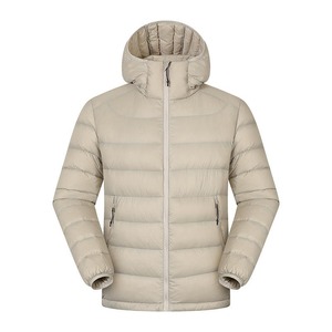 Men Customized Color Hybrid Puffer Jacket Thick Hooded Winter Quilted Streetwear Coat Stand Front Eco-Friendly <b>Windproof</b> - Product Image 1
